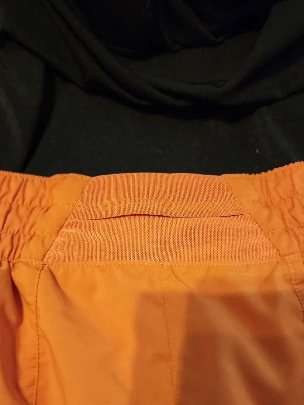 Nike Women's Orange/ Mustard Athletic Running Shorts with Swoosh